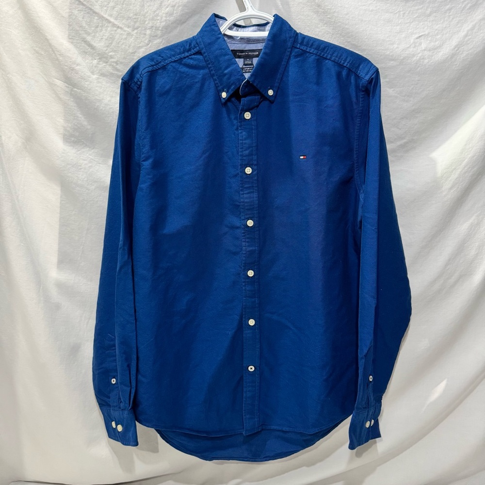 Tommy Hilfiger NWT Men’s Classic Navy Button-Down Shirt Sz M